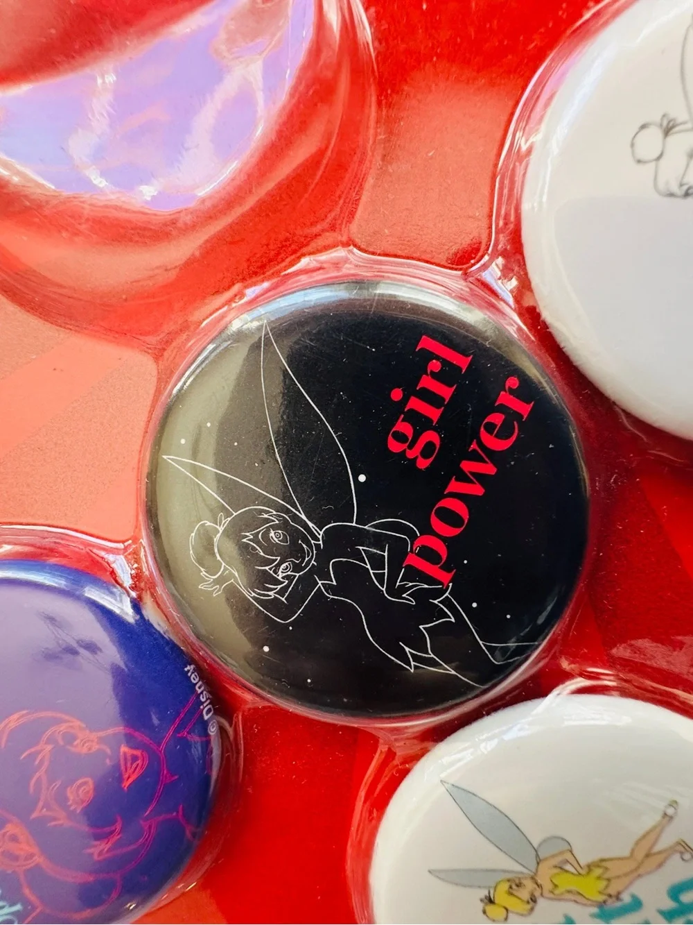 Disney Parks Tinker Bell Pinback Button Set of 4